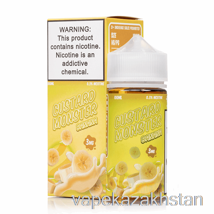 Vape Smoke Banana - Custard Monster - 100mL 0mg